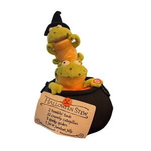 Hallmark Halloween Animated Tremblin Toads Stew Plush Sound Light Toy 2008 READ